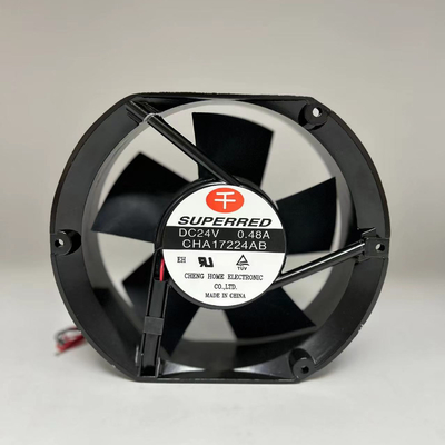 लीड वायर AWG26 + लाल - काला मानक UL 1007 के साथ गोल 50 मिमी डीसी कूलिंग फैन कम शोर